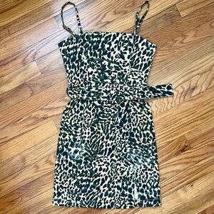 Printed Forever 21 Denim Dress with Belt